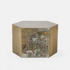 Philip and Kelvin LaVerne Rare Lo Ta Hexagonal Side Table by Philip Kelvin LaVerne - 4628066