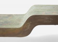 Philip and Kelvin LaVerne Rare Patinated Bronze and Pewter Chi Liang Coffee Table - 4005193