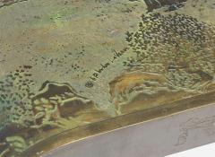 Philip and Kelvin LaVerne Rare Patinated Bronze and Pewter Chi Liang Coffee Table - 4005195