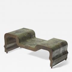 Philip and Kelvin LaVerne Rare Patinated Bronze and Pewter Chi Liang Coffee Table - 4005825