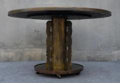 Philip and Kelvin LaVerne Rare Philip Kelvin Laverne Chan Dining or Center Table on Footed Column Base - 3821097