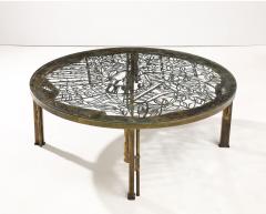 Philip and Kelvin LaVerne Rare Philip and Kelvin LaVerne Viola Pierced Coffee Table - 3724646