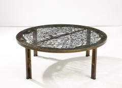 Philip and Kelvin LaVerne Rare Philip and Kelvin LaVerne Viola Pierced Coffee Table - 3724652