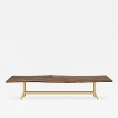 Philipp Mainzer Exceptional Trunk II Table in Solid Walnut and Polished Brass for E15 Selected - 4610214