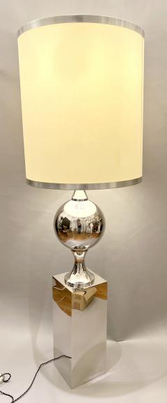 Philippe Barbier A pair of nickel plated brass floor lamps by Philippe Barbier France circa 1970 - 3416123