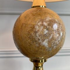 Philippe Barbier Philippe Barbier Travertine and Gilt Table Lamp - 3051393