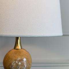 Philippe Barbier Philippe Barbier Travertine and Gilt Table Lamp - 3051395