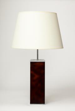 Philippe Cheverny Resin and Nickel Table Lamp by Philippe Cheverny France c 1970 - 3516232