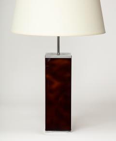Philippe Cheverny Resin and Nickel Table Lamp by Philippe Cheverny France c 1970 - 3516233