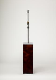 Philippe Cheverny Resin and Nickel Table Lamp by Philippe Cheverny France c 1970 - 3516235