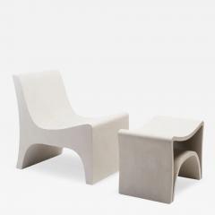 Philippe Hurel Gus Chair and Ottoman by Philippe Hurel - 4584143