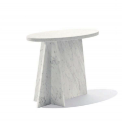 Philippe Hurel Kinna II Occasional Table in White Marble by Philppe Hurel - 4549834