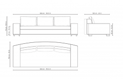 Philippe Hurel Randolph Sofa with Curved Back by Philippe Hurel - 4558338