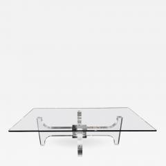 Philippe Jean Lightning Lucite and Metal Coffee Table by Philippe Jean France 1970s - 1192062