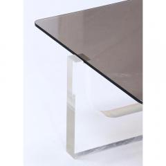 Philippe Jean Lucite and glass coffee table - 3874698