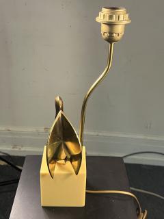 Philippe Jean MODERNIST SWIVELING BRASS BIRD ON LUCITE BLOCK LAMP BY PHILIPPE JEAN - 3735828