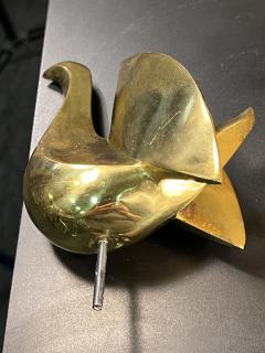 Philippe Jean MODERNIST SWIVELING BRASS BIRD ON LUCITE BLOCK LAMP BY PHILIPPE JEAN - 3735834