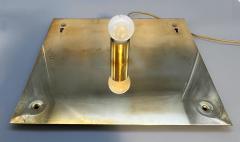 Philippe Jean Pair of square sconces in polished brass by Philippe Jean France circa 1970 - 4242400