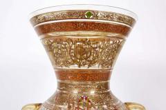 Philippe Joseph Brocard Rare French Enameled Mamluk Revival Glass Mosque Lamp by Philippe Joseph Brocard - 2138037