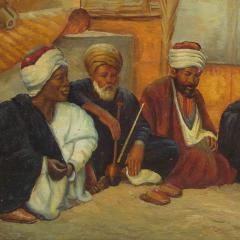 Philippe Pavy Orientalist oil painting of a Council of Elders by Philippe Pavy - 4448609
