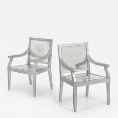 Philippe Starck Custom Phillip Starck Mirrored Louis XVI Style Chairs Cliff Hotel San Francisco - 2790980