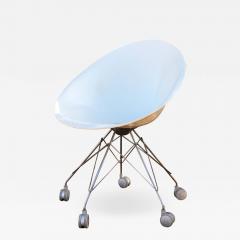 Philippe Starck Eros White Eiffel Swivel Chair Wire Base on Wheels Philippe Starck for Kartell - 1772999