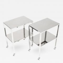 Philippe Starck Pair of Chromed Steel Side Tables Philippe Starck - 265622