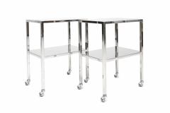 Philippe Starck Pair of Chromed Steel Side Tables Philippe Starck - 265623