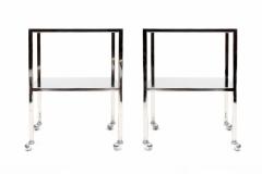 Philippe Starck Pair of Chromed Steel Side Tables Philippe Starck - 265624