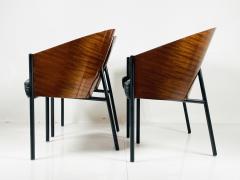 Philippe Starck Set of Four Driade Costes Mahogany Chairs by Philippe Stark Signed - 2995421