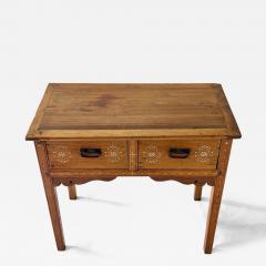 Philippino Altar table w 2 Drawers 19th Century Narra Wood Bone Inlay  - 4369170