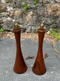 Phillip Lloyd Powell MID CENTURY SOLID WOOD MODERNIST LAMPS - 2545420