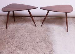 Phillip Lloyd Powell Pair of Phillip Lloyd Powell Sculptural Side Tables in Black Walnut - 3711883