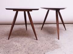 Phillip Lloyd Powell Pair of Phillip Lloyd Powell Sculptural Side Tables in Black Walnut - 3711889