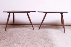 Phillip Lloyd Powell Pair of Phillip Lloyd Powell Sculptural Side Tables in Black Walnut - 3711890
