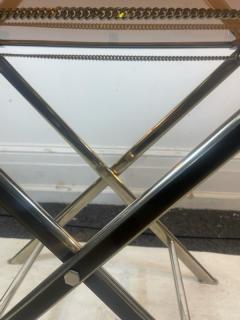 Phillipe Jean CHIC FRENCH MODERNIST LUCITE AND NICKEL TRAY TABLE - 2224786