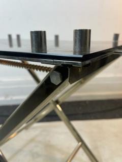 Phillipe Jean CHIC FRENCH MODERNIST LUCITE AND NICKEL TRAY TABLE - 2224791