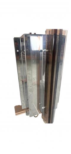 Phillipe Jean RARE ILLUMINATED MODERNIST COLORED CLEAR GLASS CHROME TABLE BY PHILLIPE JEAN - 4423315