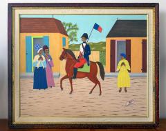Philome Obin Military Man on Horseback with Haitian Flag - 4379545