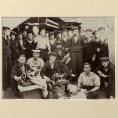 Photograph of the crew of HMS Dido on deck - 1331027