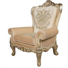 Phyllis Morris 18c Style Phyllis Morris Large Embroidered Bergere Throne Chair - 4663907