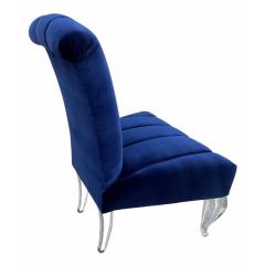 Phyllis Morris Mid Century Modern Phyllis Morris Lucite Chair W Sapphire Blue Velvet - 4530550