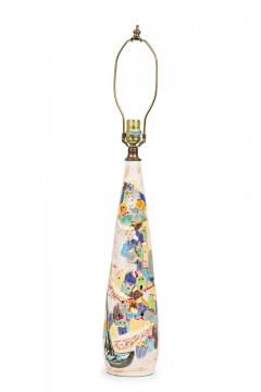 Phyllis Morris Pair of Phyllis Morris Mid Century American Porcelain Village Table Lamps - 4162763