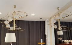 Pia Guidetti Crippa A Pair of Mid Century Modern chandeliers by Pia Guidetti Crippa for Lumi  - 2204080