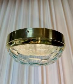 Pia Guidetti Crippa Pia Guidetti Crippa for LUMI Faceted Glass Brass Flush Mount Wall Light - 4619957