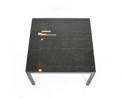 Pia Manu Belgian Slate and Enamel Accents Side or Small Coffee Table Attributed Pia Manu - 4264105