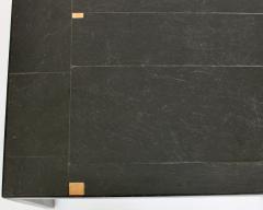 Pia Manu Belgian Slate and Enamel Accents Side or Small Coffee Table Attributed Pia Manu - 4264107