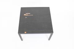 Pia Manu Belgian Slate and Enamel Accents Side or Small Coffee Table Attributed Pia Manu - 4264108