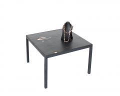 Pia Manu Belgian Slate and Enamel Accents Side or Small Coffee Table Attributed Pia Manu - 4264110
