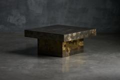 Pia Manu Brutalist Steel Coffee Table France 1970s - 4214927